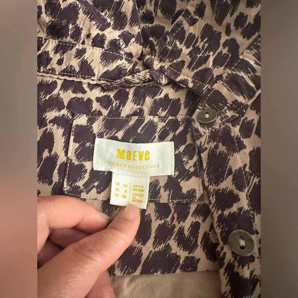 Mauve Anthropologie Leopard Dress - Picture 3 of 4